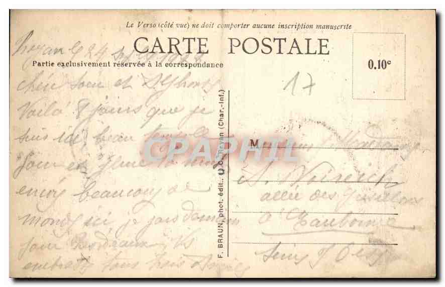 CPA Charente Inf Royan Le Casino Municipal Ane Mule — Back