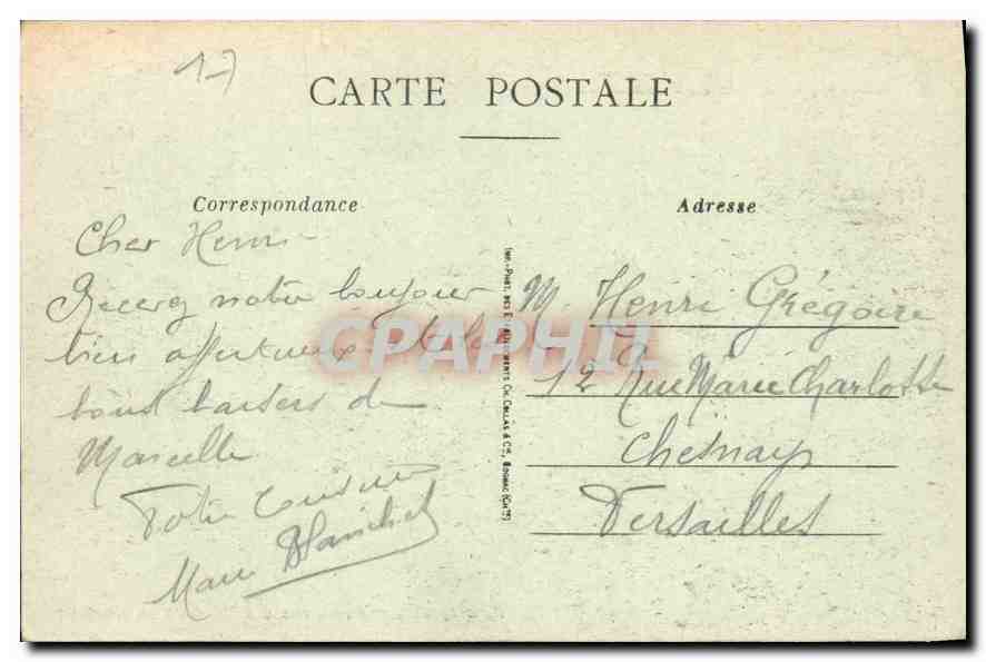 CPA Chatealaillon La Mer en furie  — Verso