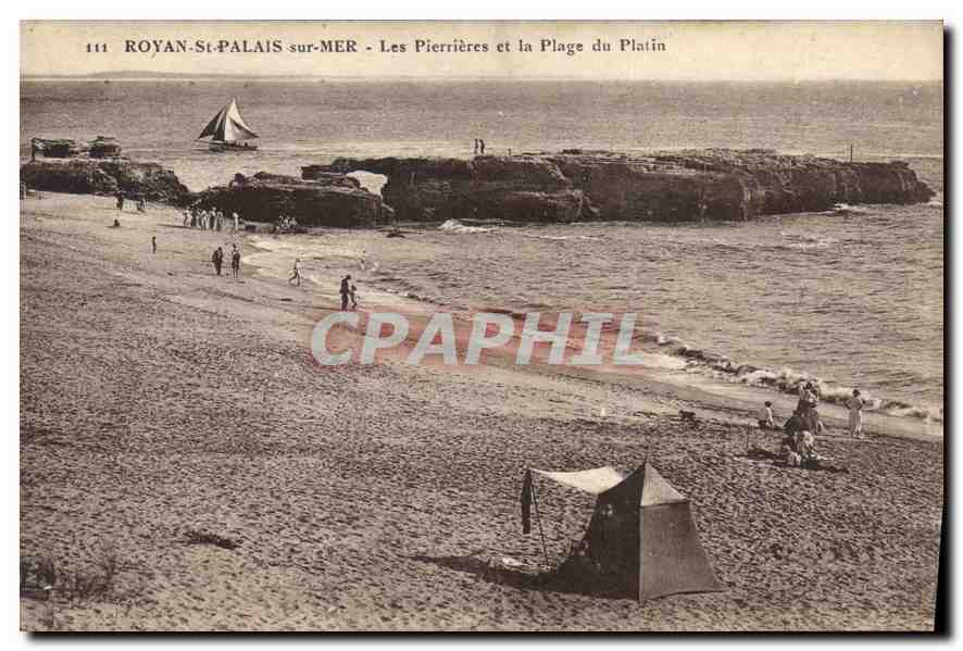 CPA Royan St Palais sur Mer Les Pierrieres et la Plage du Platin 
