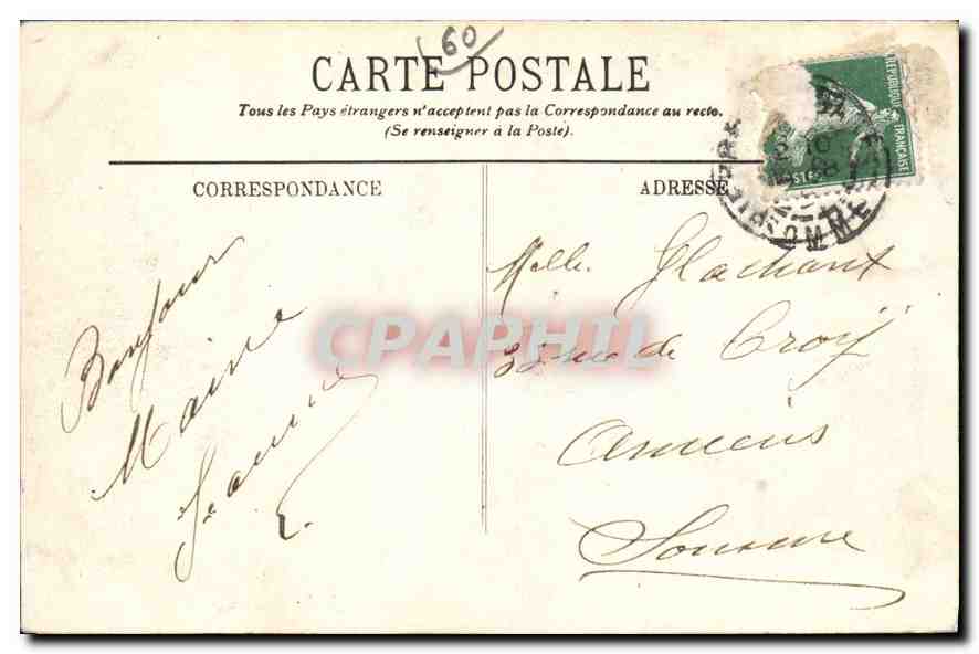 CPA Pierrefonds Vue generale Cote Sud Ouest du Chateau  — Rückseite