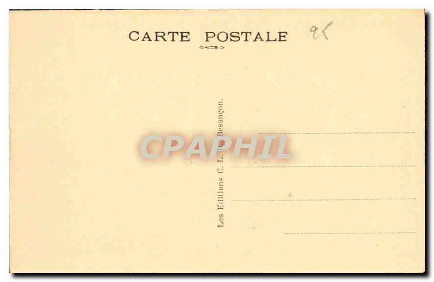 CPA Frontiere Franco Suisse Saut du Doubs  — Rückseite