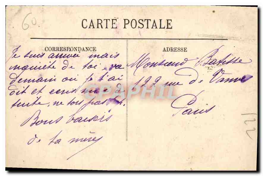 Chantilly — Vue générale prise de la Route des Lions — LL. — Rückseite