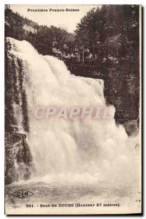 CPA Frontiere Franco Suisse Saut du Doubs 