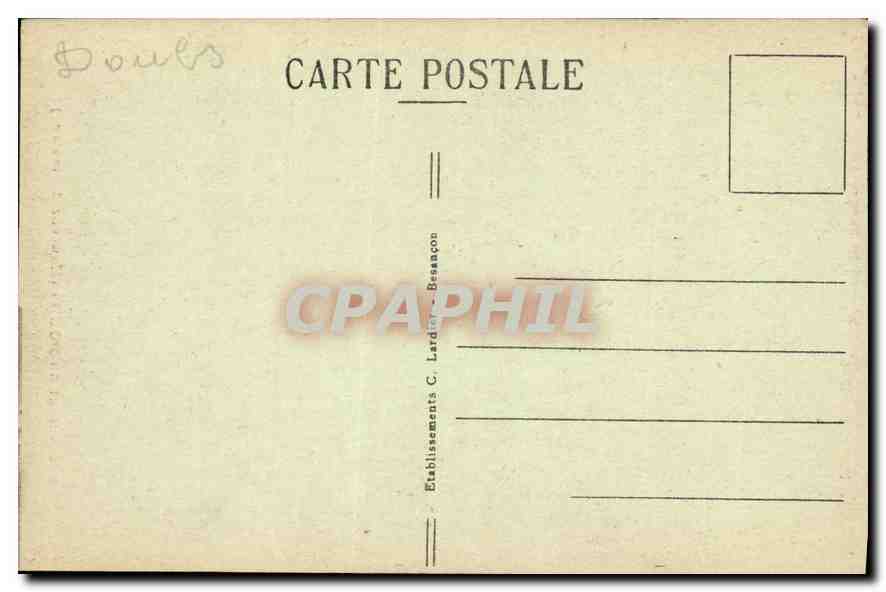 CPA Frontiere Franco Suisse Saut du Doubs  — Rückseite