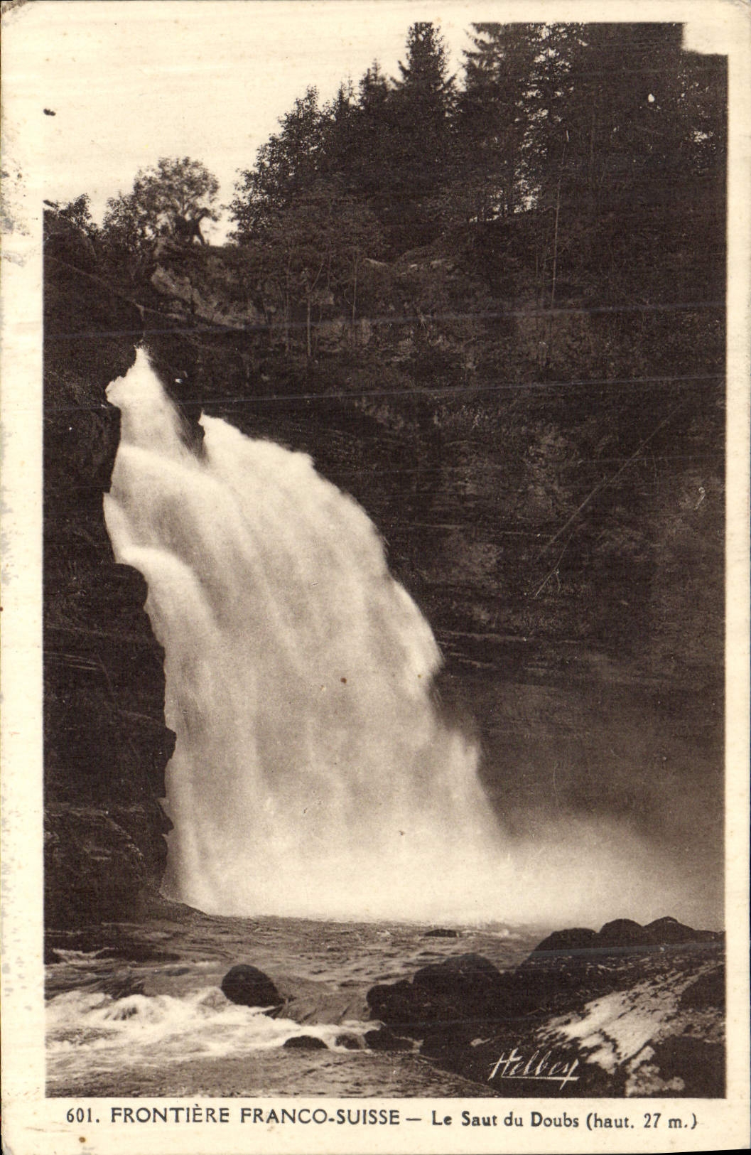 CPA Frontiere Franco Suisse Le Saut du Doubs 