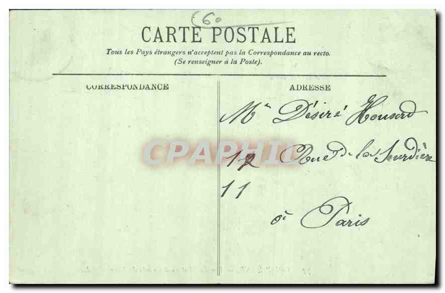 CPA Compiegne Vue du Chateau d'un coin du Parc  — Rückseite