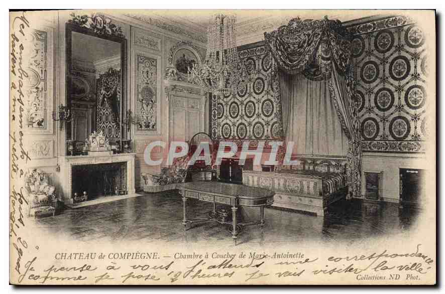 CPA Chateau de Pierrefonds Chambre a Coucher de Marie Antoinette 