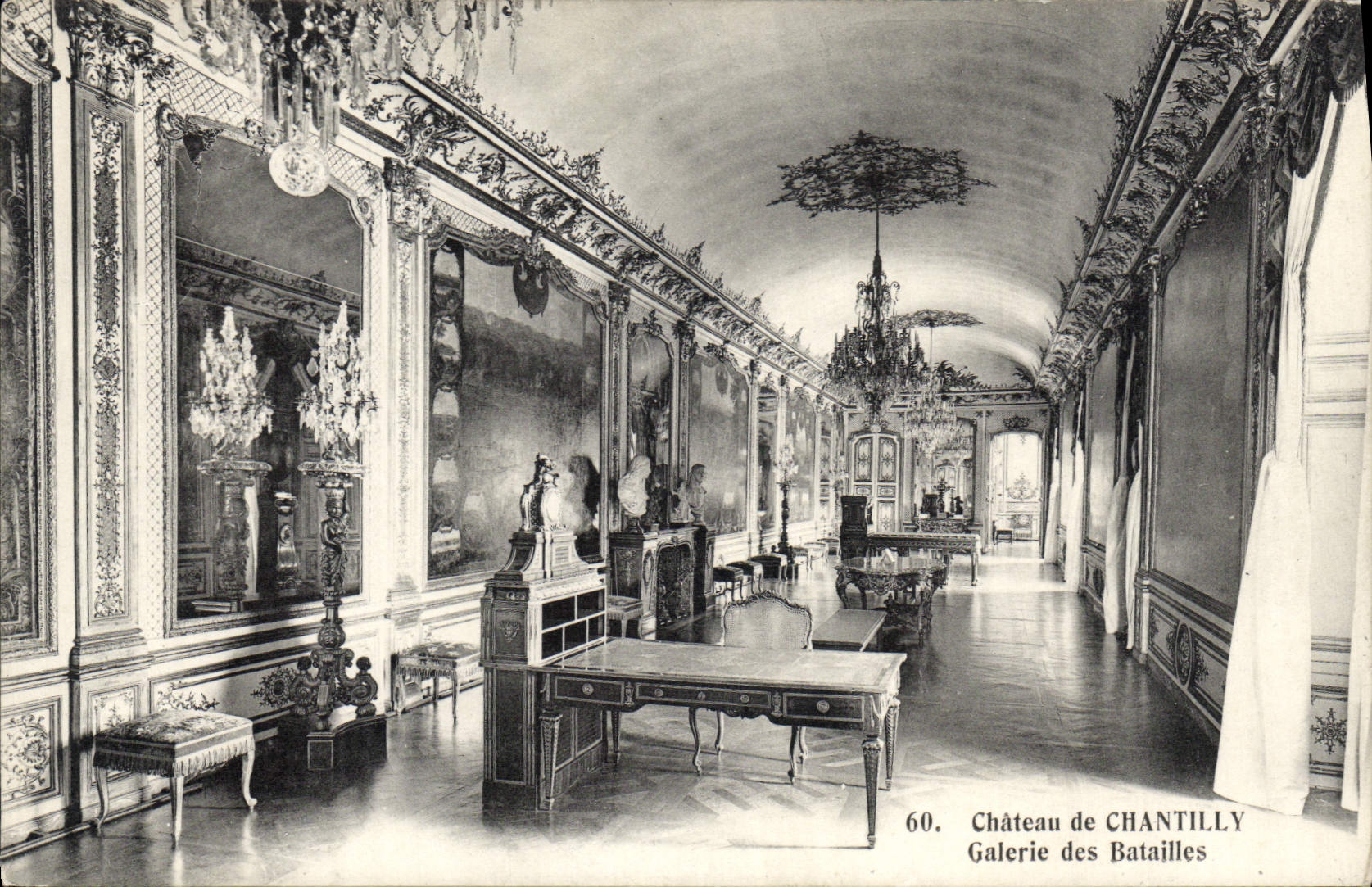 CPA Chateau de Chantilly Galerie des Batailles 
