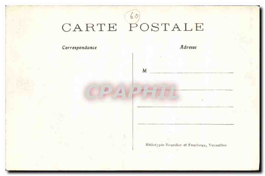 CPA Chateau de Chantilly Galerie des Batailles  — Verso