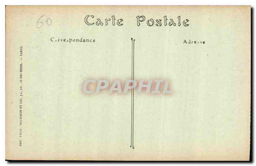 CPA Palais de Compiegne La Salle des Gardes  — Rückseite