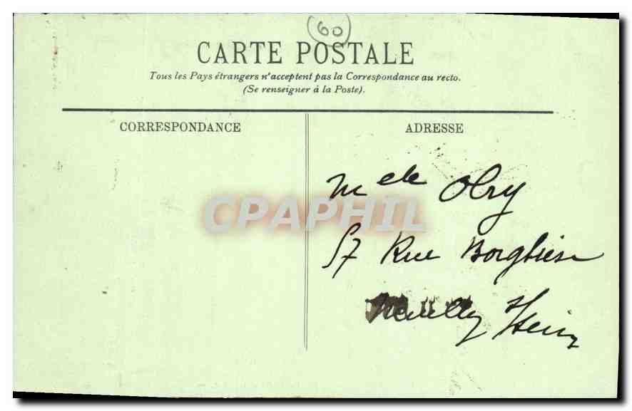 CPA Pierrefonds Le Chateau Les Bains et l'Hotel des Bains  — Verso