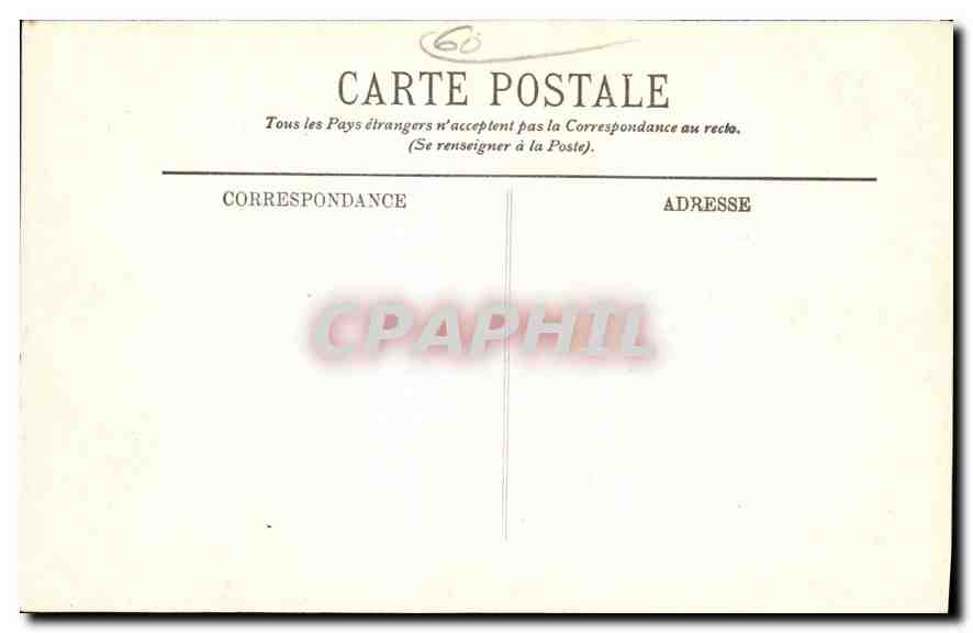 CPA Chantilly Le Chateau L'Entree et le Pont Levis  — Rückseite