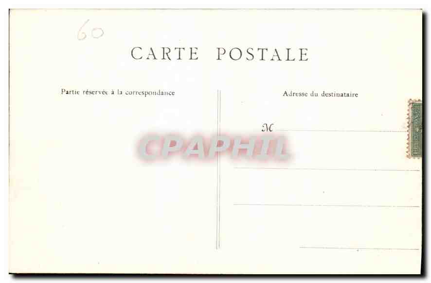CPA Chateau de Chantilly Maison de Sylvie Salon de Dreux  — Rückseite