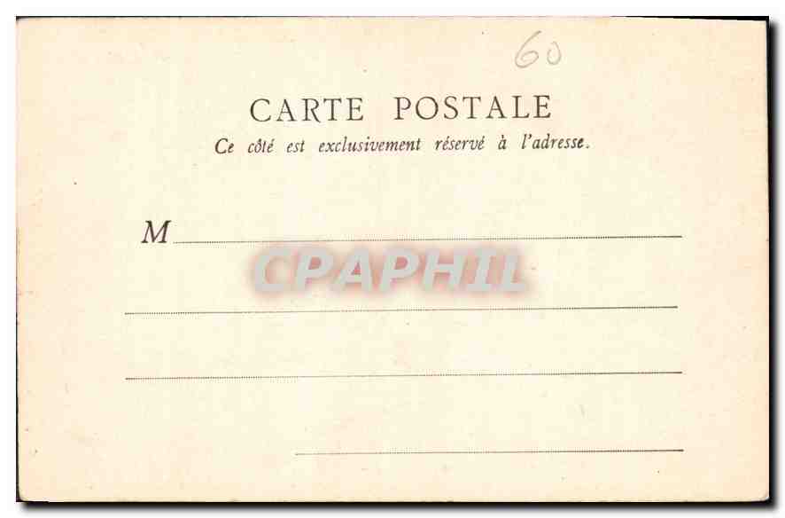 CPA Chantilly Salon La Grande Singerie  — Rückseite