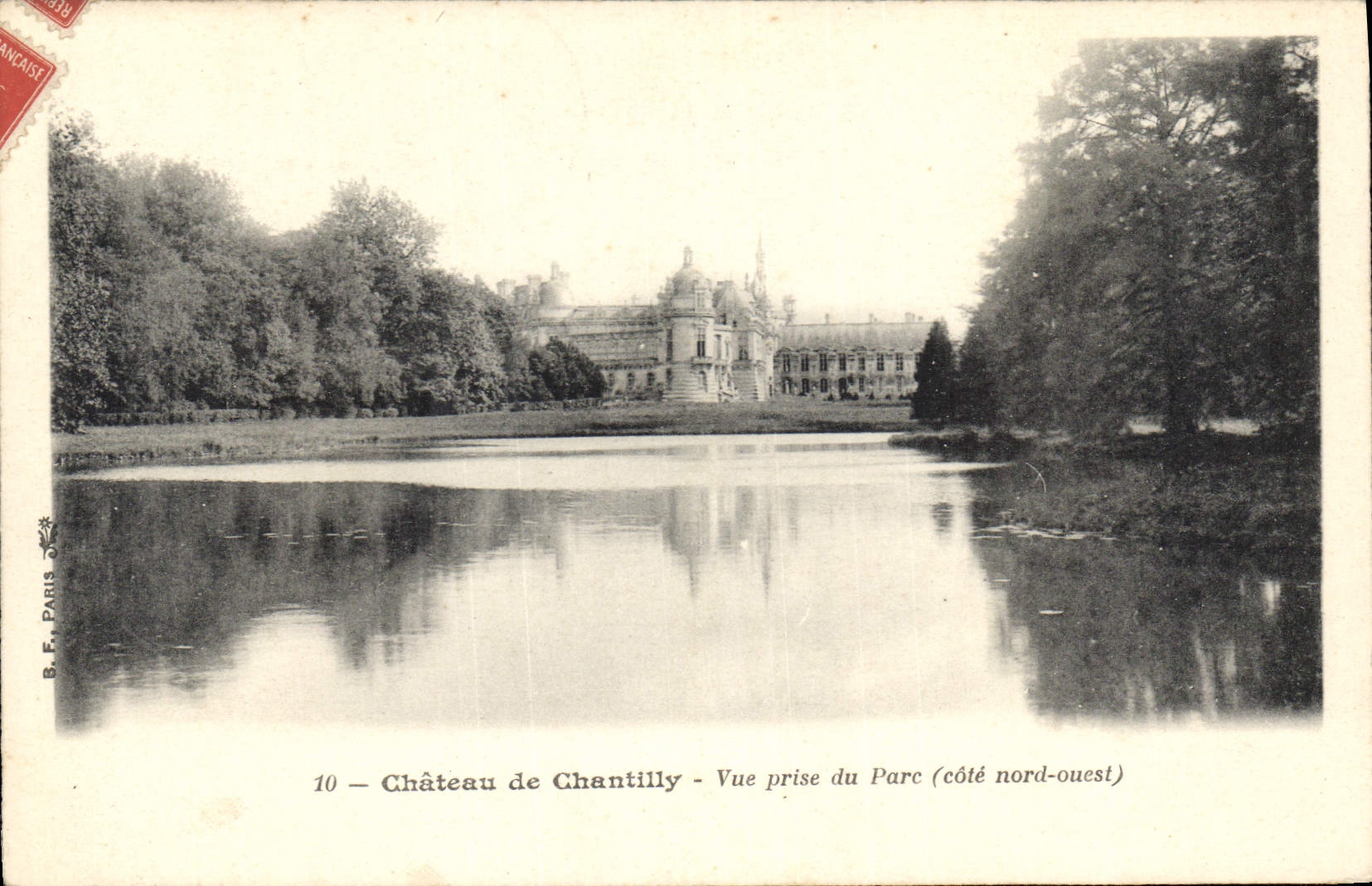 Château de Chantilly — Vue prise du Parc (côté nord-ouest) — B.F. PARIS, n°10