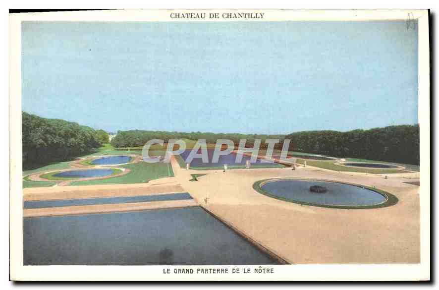Schloss Chantilly — Der Große Parterre von Le Nôtre — Braun & Cie, Paris
