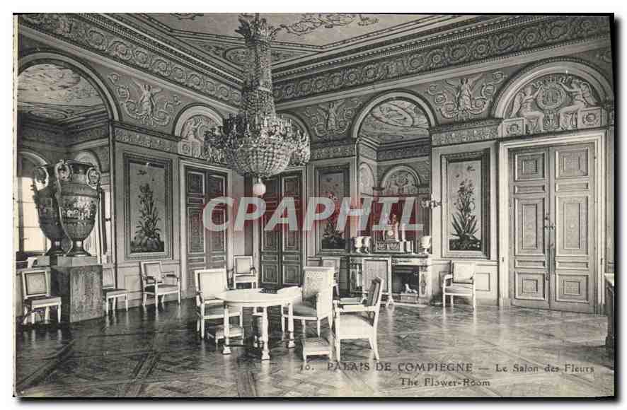 CPA Palais de Compiegne Le Salon des Fleurs 