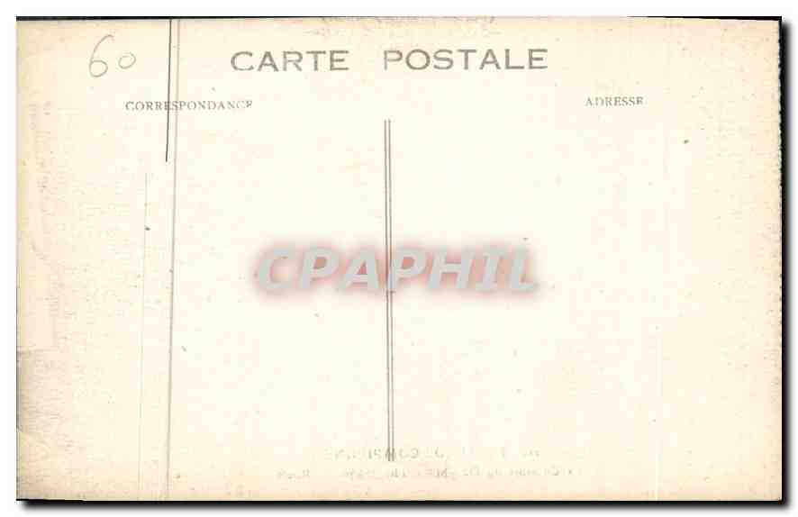 CPA Palais de Compiegne Chambre du Dauphin  — Rückseite