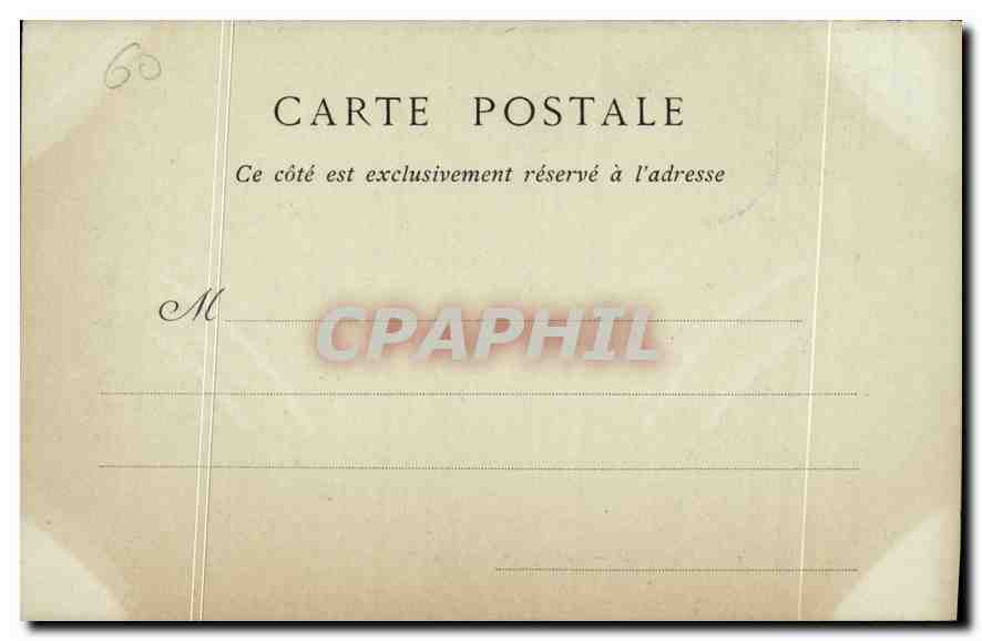CPA Chateau de Compiegne Le Banc de Napoleon  — Rückseite