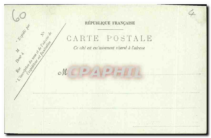 CPA Chateau de Compiegne Le Grand Salon de Reception des Dames d'Honneur  — Rückseite