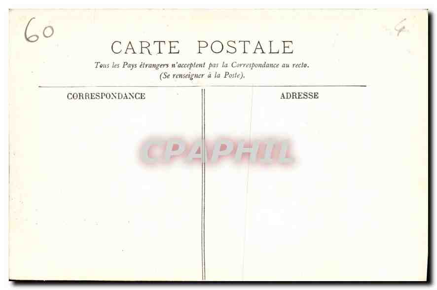 CPA Compiegne Le Chateau Galerie des Tapisseries  — Back