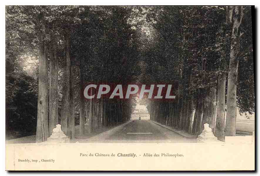 Parc du Château de Chantilly - Allée des Philosophes — Damblly, imp. Chantilly