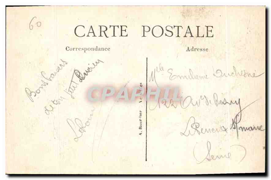 CPA Parc du Chateau de Chantilly Les trois Allees  — Rückseite