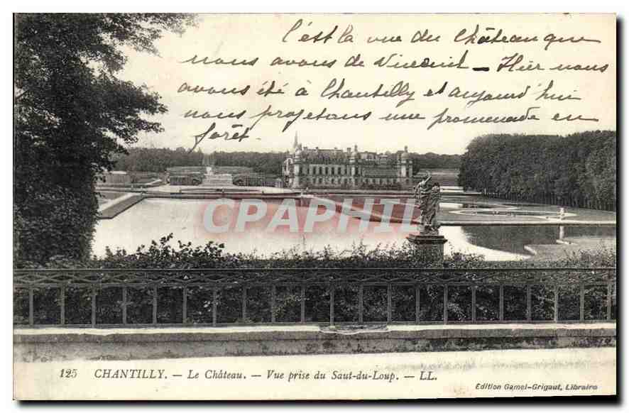 CPA Chantilly Le Chateau Vue prise du Saut du Loup 
