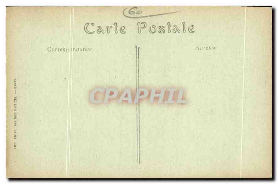 CPA Chateau de Chantilly Cote nord ouest  — Rückseite
