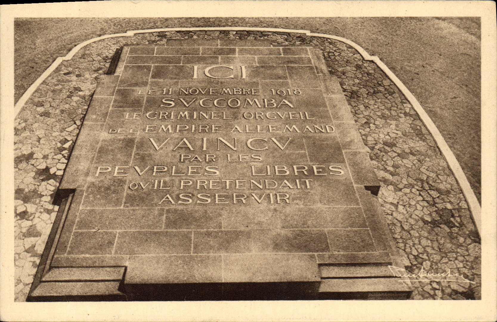 CPA Foret de Compiegne Clairiere de l'Armistice 