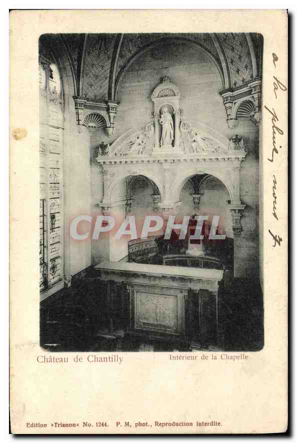 CPA Chateau de Chantilly Interieur de la Chapelle 