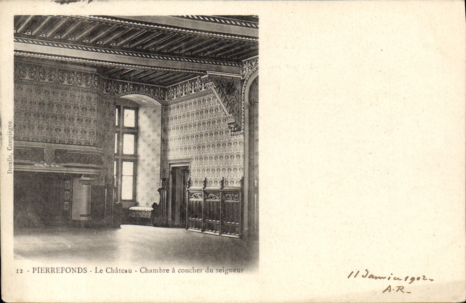 Pierrefonds - Le Château - Chambre à coucher du seigneur — Decelle, Compiegne, n°12