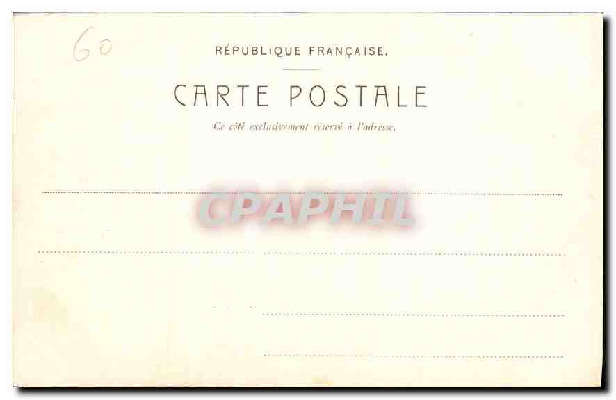 CPA Chateau de Compiegne La Facade et l'Entree  — Rückseite