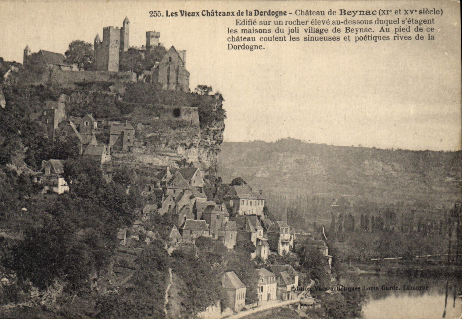 The Old Castles of the Dordogne — Beynac Castle (11th and 15th century) — Edition Artist's Views Louis Garde, Libourne