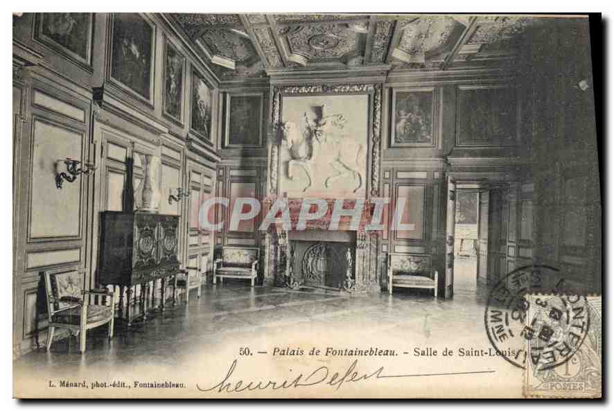 Palais de Fontainebleau — Salle de Saint-Louis — L. Ménard, phot.-édit., Fontainebleau