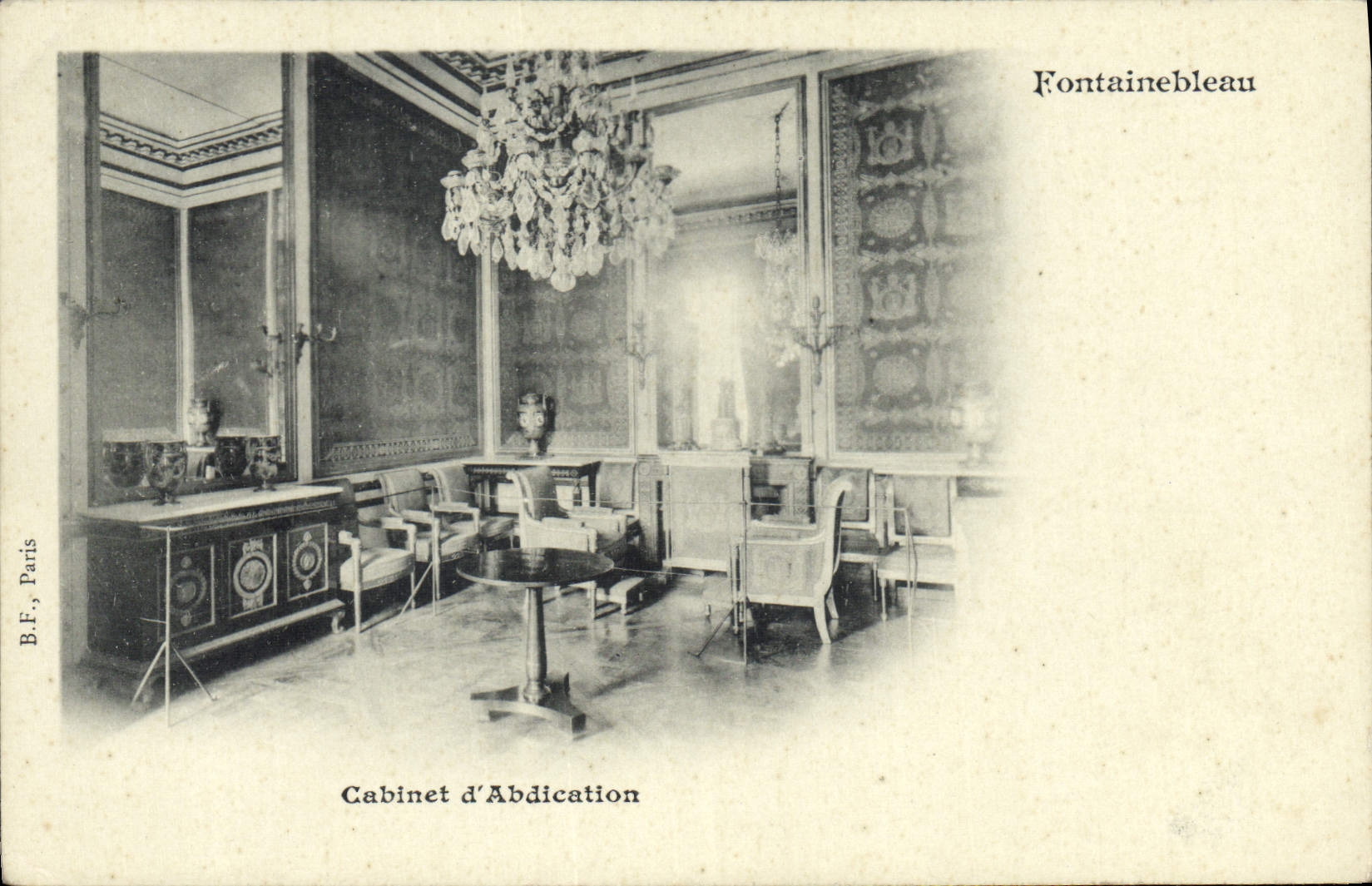 Cabinet d'Abdication — Fontainebleau — B.F., Paris - Anverso