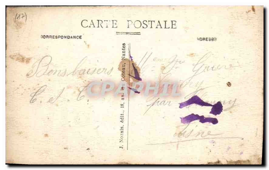 CPA La Rochelle Sous les arcades des maisons du Cours Wilson  — Verso