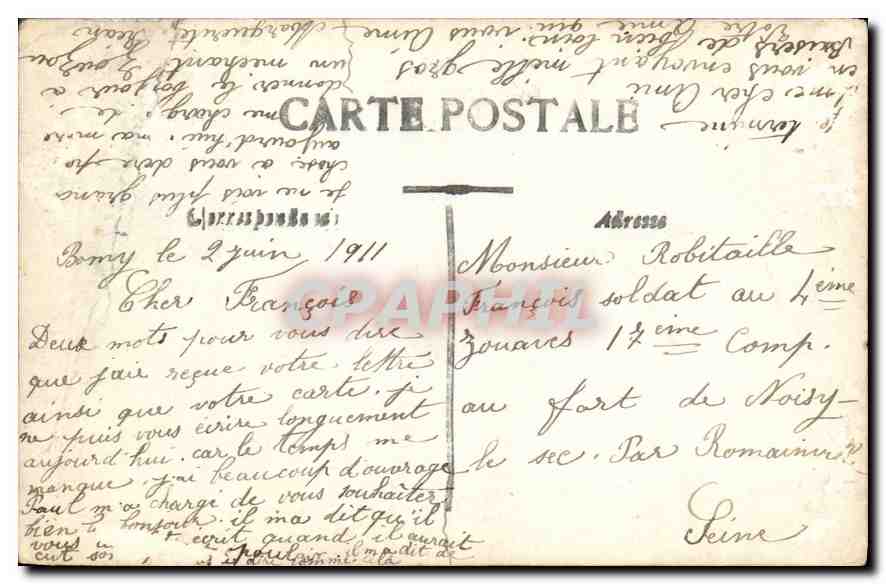Femme dans une grande pensée — carte postale de Bonny — éditeur Triomphe, n° 2343 — Rückseite