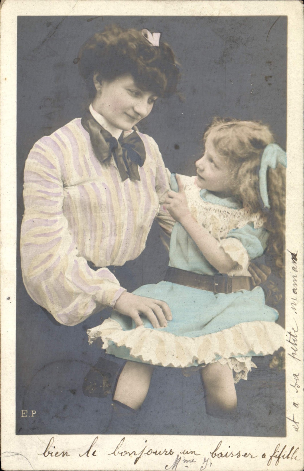 CPA Femme Enfant