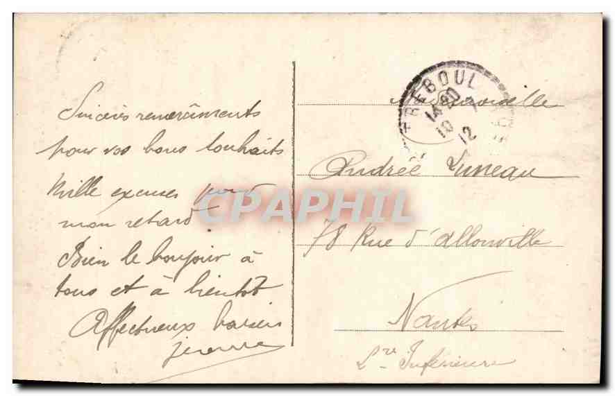 CPA Femme — Rückseite