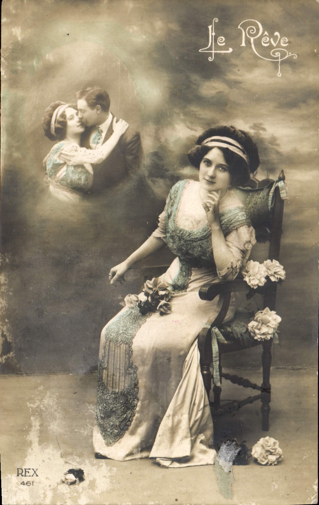 CPA Femme Le reve