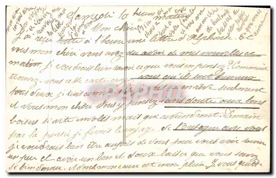 CPA Femme Le reve — Verso