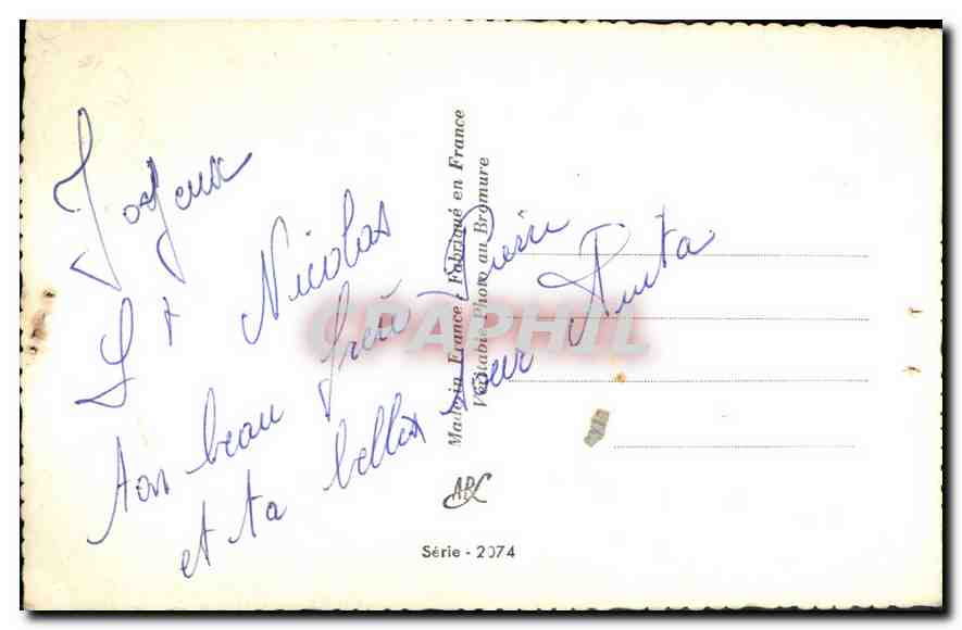 CPA Femme — Verso