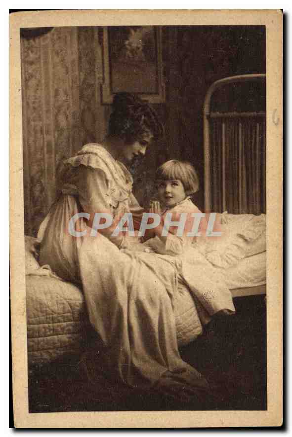 CPA Femme Enfant