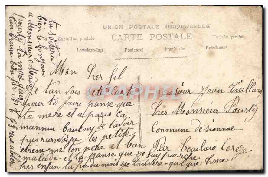 CPA Bonne Annee Femme — Verso