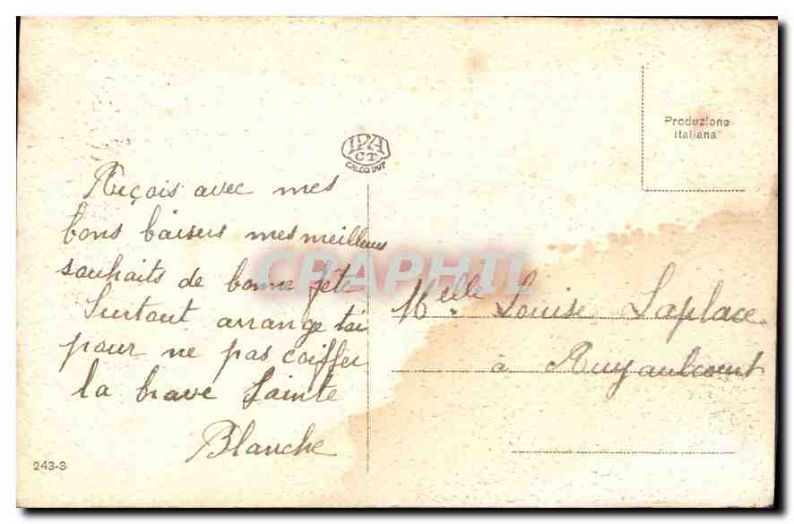 CPA Femme — Verso