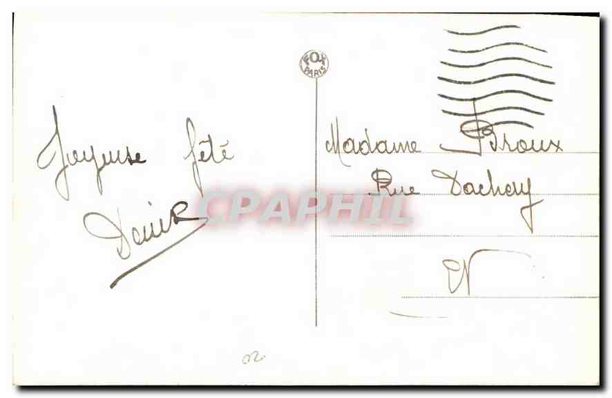 CPA Ste Barbe Femme — Verso