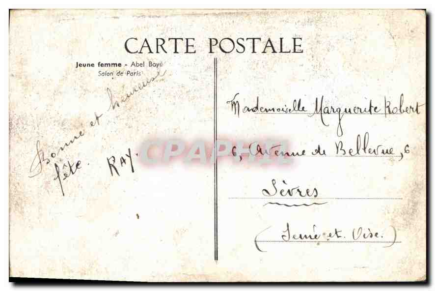 CPA Femme — Verso