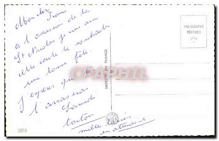 CPA St Nicolas Femme — Verso