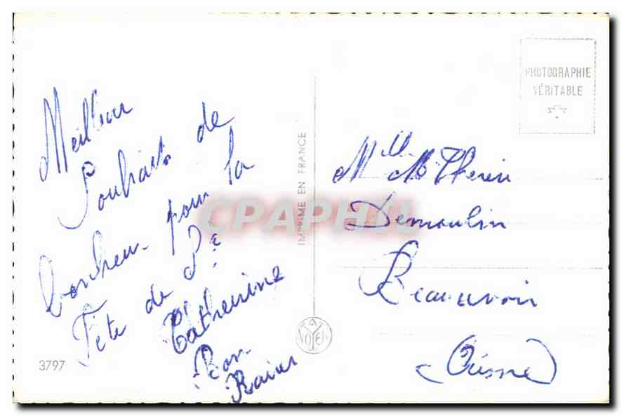 CPA Femme — Verso